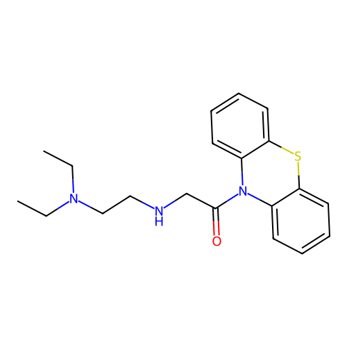 Phenothiazine, 10-(N-(2-(diethylamino)ethyl)glycyl)- structure