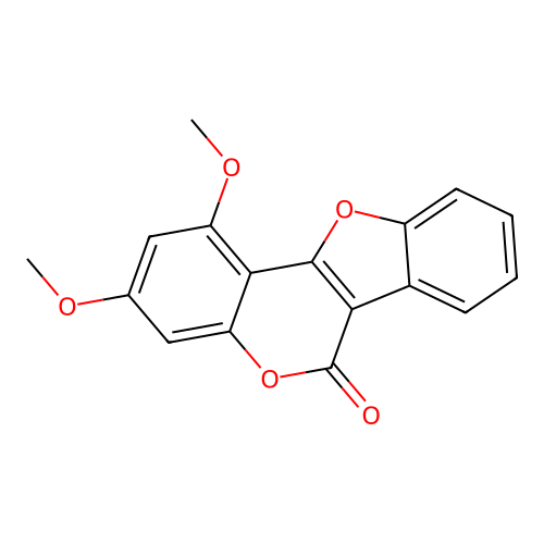 1,3-Dimethoxy-[1]benzofuro[3,2-c]chromen-6-one structure