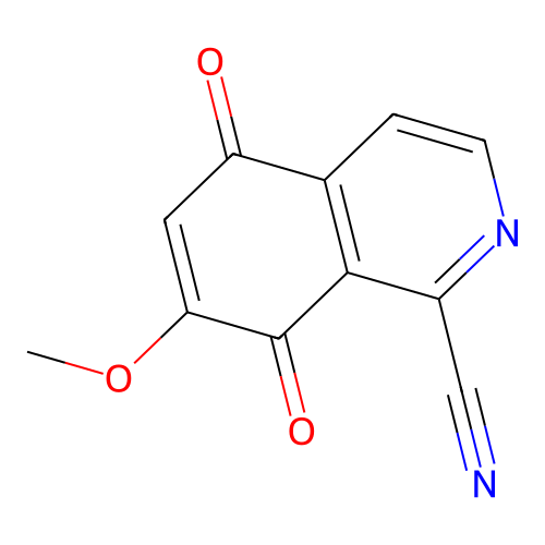 1-Cyano-7-methoxy-5,8-dihydroisoquinoline-5,8-dione structure
