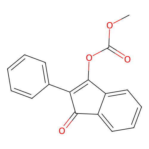 Methyl 1-oxo-2-phenyl-1H-inden-3-yl carbonate structure