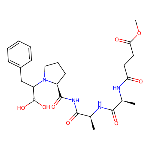 O-Methylsuccinyl-alanyl-alanyl-prolyl-borophenylalanine structure
