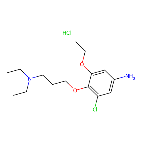 m-Phenetidine, 5-chloro-4-(3-(diethylamino)propoxy)-, hydrochloride structure