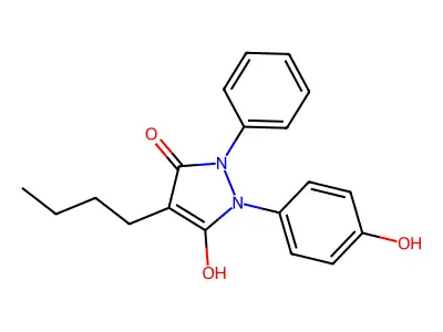 4-Butyl-5-hydroxy-2-(4-hydroxyphenyl)-1-phenyl-1H-pyrazol-3(2H)-one structure