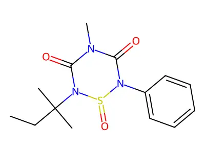 2h-1,2,4,6-thiatriazine-3,5(4h,6h)-dione, 2-(1,1-dimethylpropyl)-4-methyl-6-phenyl-, 1-oxide structure
