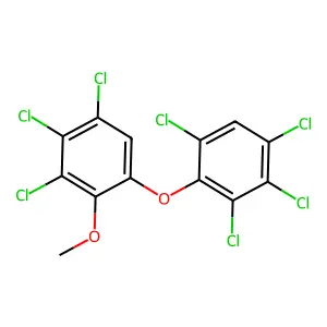 Benzene, 1,2,3,5-tetrachloro-4-(2-methoxy-3,4,5-trichlorophenoxy)- structure