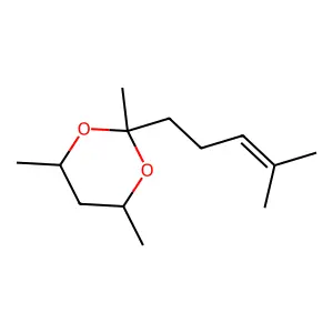 1,3-Dioxane, 4,6-dimethyl-2-methyl-2-(4-methyl-3-pentenyl)- structure