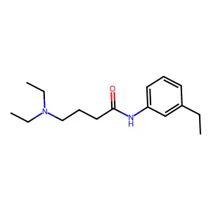 Butyranilide, 4-(diethylamino)-3'-ethyl- structure