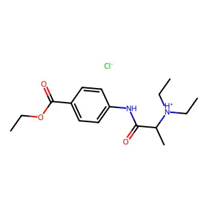 Benzoic acid, p-(2-(diethylamino)propionamido)-, ethyl ester, hydrochloride structure