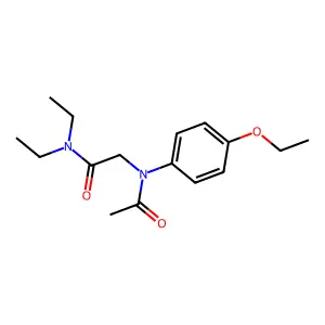 p-Acetophenetidide, N-(diethylcarbamoylmethyl)- structure