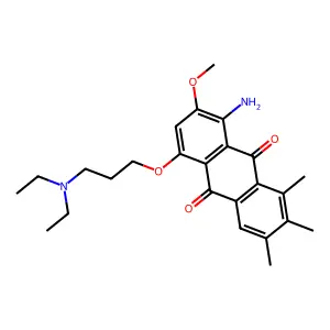 9,10-Anthracenedione, 8-amino-5-(3-(diethylamino)propoxy)-7-methoxy-1,2,3-trimethyl- structure