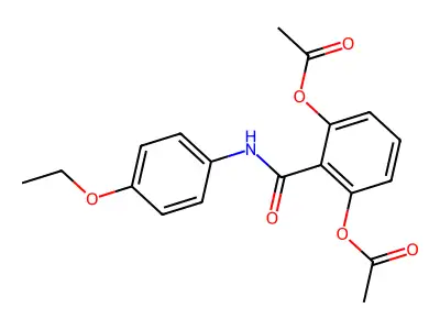 Benzamide, 2,6-bis(acetyloxy)-n-(4-ethoxyphenyl)- structure