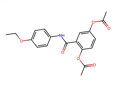 Benzamide, 2,5-bis(acetyloxy)-n-(4-ethoxyphenyl)- structure