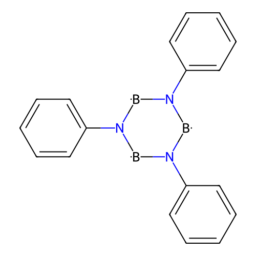 Borazine, 1,3,5-triphenyl- structure