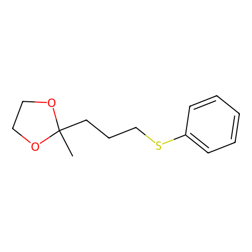 1,3-Dioxolane, 2-methyl-2-[3-(phenylthio)propyl]- structure