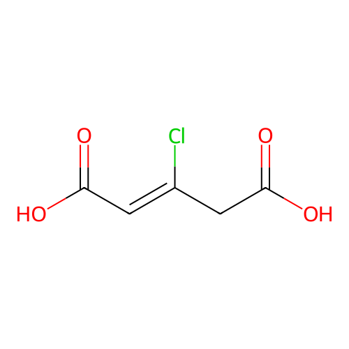 3-chloropent-2-enedioic acid structure