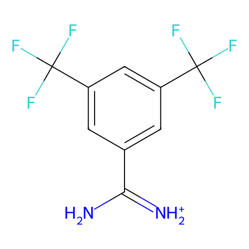 [Amino-[3,5-bis(trifluoromethyl)phenyl]methylidene]azanium structure