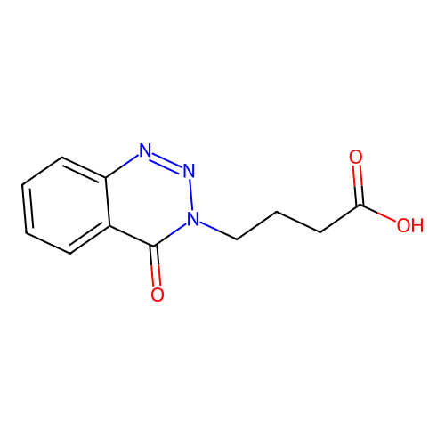 4-(4-oxo-1,2,3-benzotriazin-3(4H)-yl)butanoic acid structure