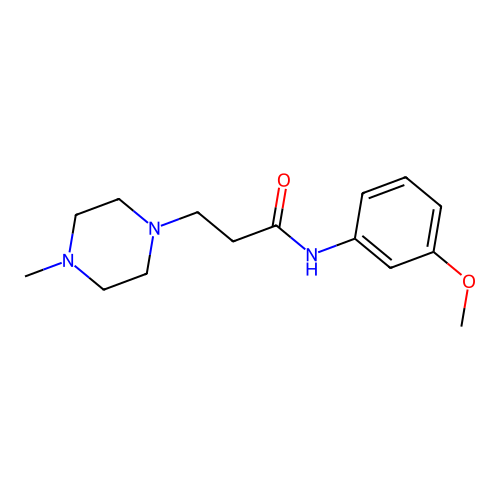 N-(3-methoxyphenyl)-3-(4-methyl-1-piperazinyl)propanamide structure
