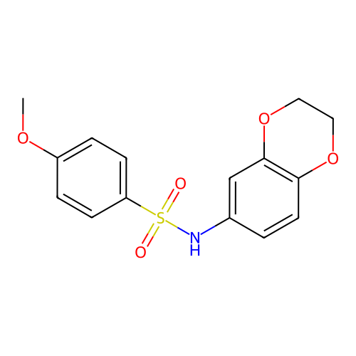 N-(2,3-dihydro-1,4-benzodioxin-6-yl)-4-methoxybenzenesulfonamide structure