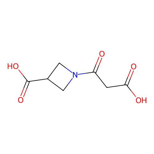 1-(2-Carboxyacetyl)-3-azetanecarboxylic acid structure
