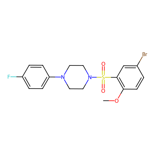 1-[(5-Bromo-2-methoxyphenyl)sulfonyl]-4-(4-fluorophenyl)piperazine structure