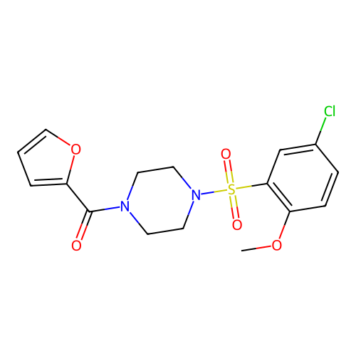 1-[(5-Chloro-2-methoxyphenyl)sulfonyl]-4-(2-furoyl)piperazine structure