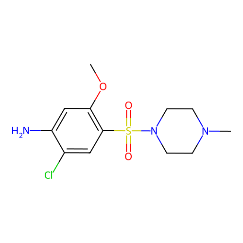Piperazine, 1-((4-amino-5-chloro-2-methoxyphenyl)sulfonyl)-4-methyl- structure