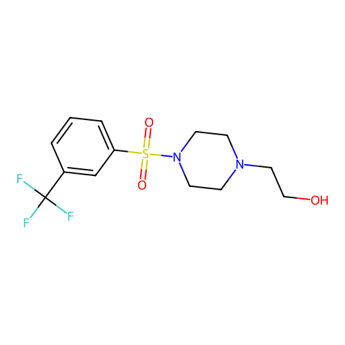 4-[[3-(Trifluoromethyl)phenyl]sulfonyl]-1-piperazineethanol structure