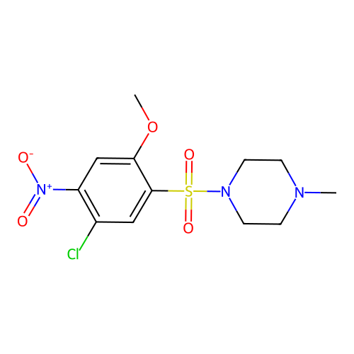 Piperazine, 1-((5-chloro-2-methoxy-4-nitrophenyl)sulfonyl)-4-methyl- structure