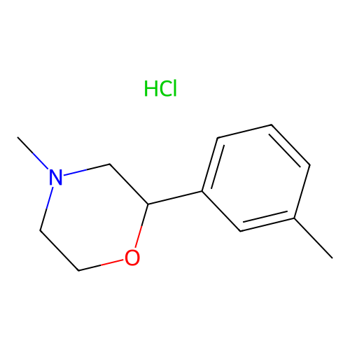 4-Methyl-2-(3-methylphenyl)morpholine--hydrogen chloride (1/1) structure