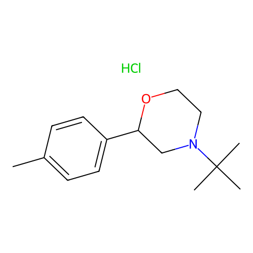 4-tert-Butyl-2-(4-methylphenyl)morpholine--hydrogen chloride (1/1) structure