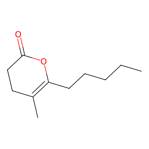 3,4-Dihydro-5-methyl-6-pentyl-2H-pyran-2-one structure
