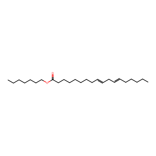 heptyl (9E,12E)-octadeca-9,12-dienoate structure