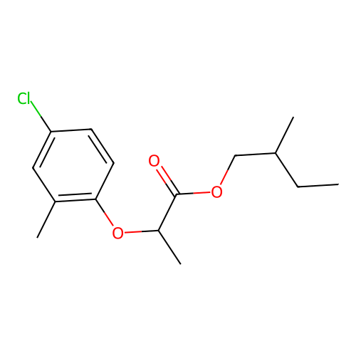 2-Methylbutyl 2-(4-chloro-2-methylphenoxy)propionate structure