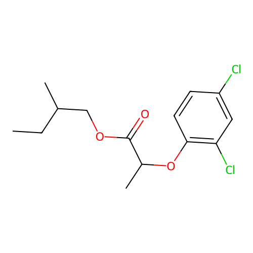 2-Methylbutyl 2-(2,4-dichlorophenoxy)propionate structure