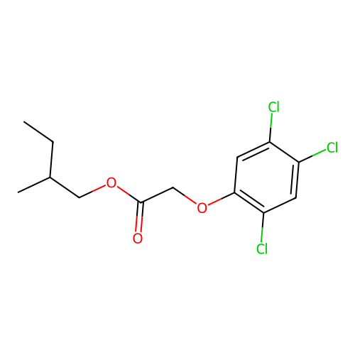 2-Methylbutyl (2,4,5-trichlorophenoxy)acetate structure