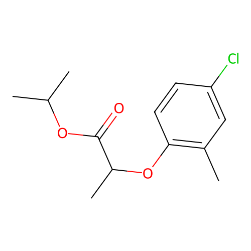 Isopropyl 2-(4-chloro-2-methylphenoxy)propionate structure