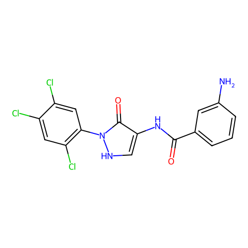 3-Amino-N-[2,5-dihydro-5-oxo-1-(2,4,5-trichlorophenyl)-1H-pyrazol-4-yl]benzamide structure