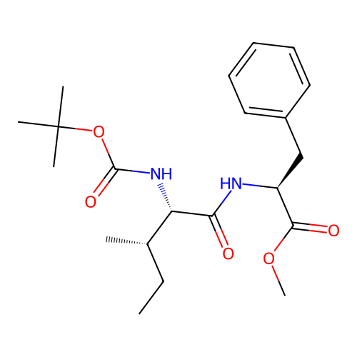 Methyl (tert-butoxycarbonyl)-L-isoleucyl-L-phenylalaninate structure
