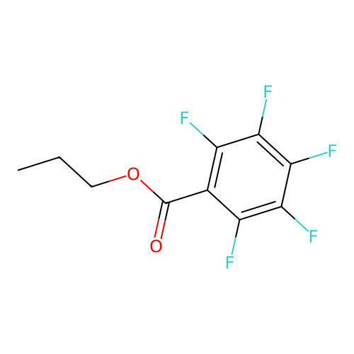 Pentafluorobenzoic acid, propyl ester structure
