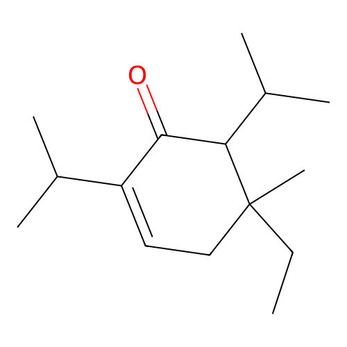 5-Ethyl-2,6-bis(isopropyl)-5-methylcyclohex-2-en-1-one structure