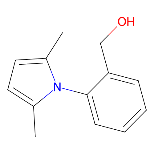 Benzenemethanol, 2-(2,5-dimethyl-1H-pyrrol-1-yl)- structure