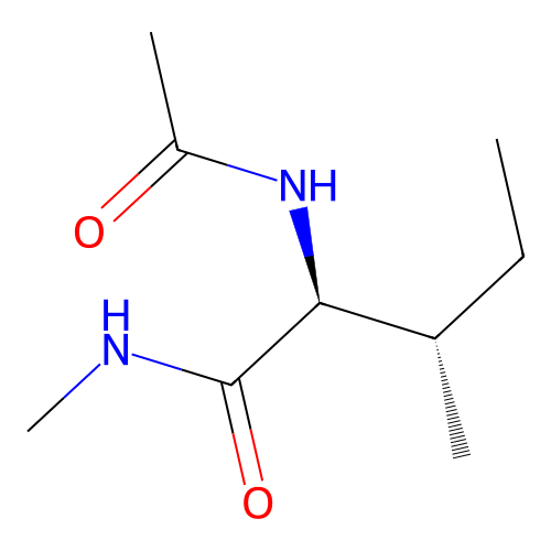 (2S,3S)-2-Acetamido-N,3-dimethylpentanamide structure