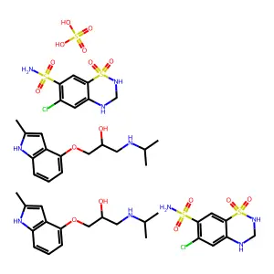 Mepindolol sulphate and hydrochlorothiazide structure