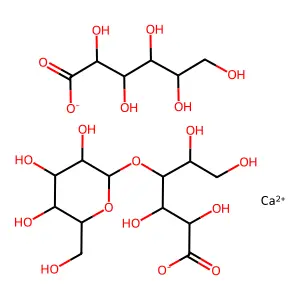 (4-O-beta-D-Galactopyranosyl-D-gluconato-O1)(D-gluconato-O1)calcium structure
