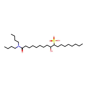 18-(Dibutylamino)-10-hydroxy-18-oxooctadecane-9-sulphonic acid structure