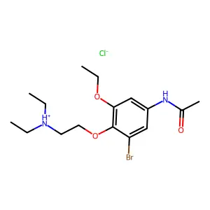 Acetanilide, 3-bromo-4-(2-(diethylamino)ethoxy)-5-ethoxy-, hydrochloride structure