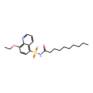 Decanamide, N-(8-ethoxy-5-quinolylsulfonyl)- structure