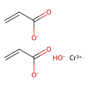 Bis(acrylato-O)hydroxychromium structure