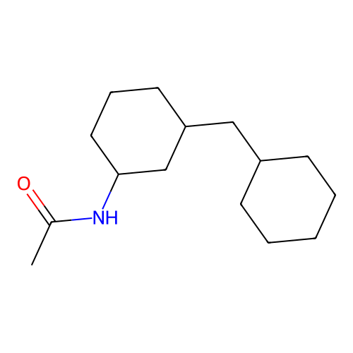N-[3-(cyclohexylmethyl)cyclohexyl]acetamide structure
